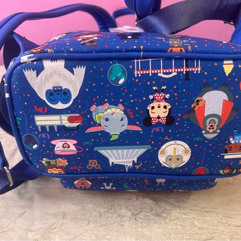 Bundle Loungefly Blue Disney Backpack with Ear Headband RARE